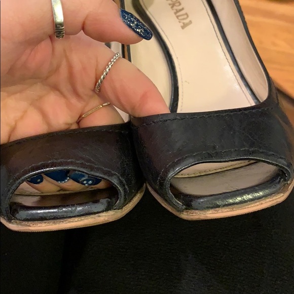Authentic Prada open toe wedges - Picture 5 of 6